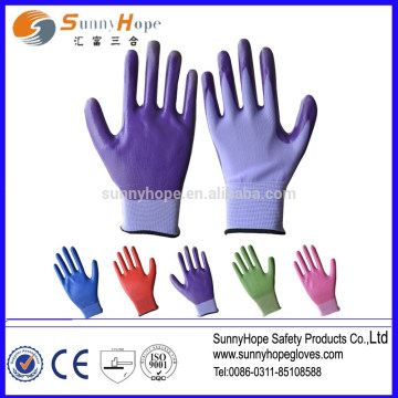 Gants de jardin nitrile en nylon de calibre 13